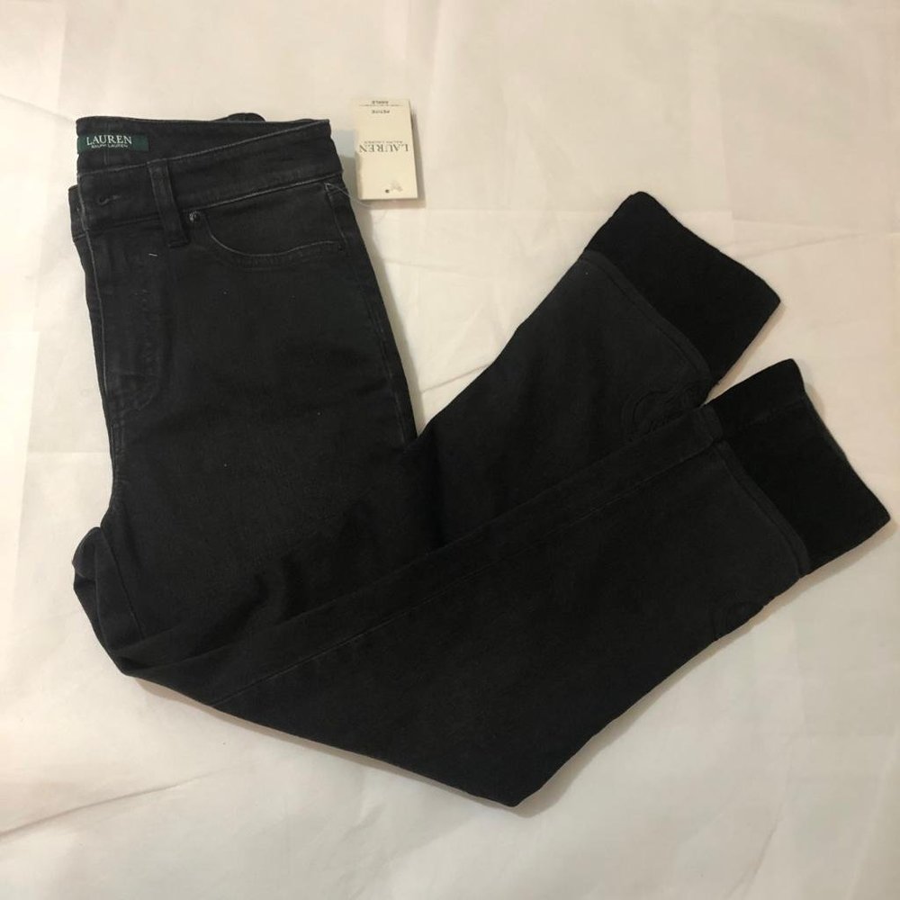 LAUREN RALPH LAUREN Women's Velvet Trim Ankle Pant